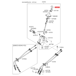 Ручка важеля перемикання передач МКПП 43711-3W400WK Mobis