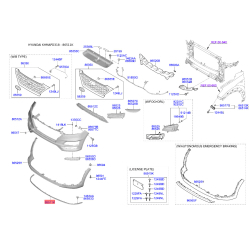 Накладка бампера нижняя (губа) 86567-D3500 Mobis