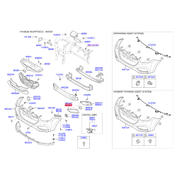 Кронштейн, буфер правий 86582-2Y000 Mobis