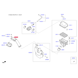 Рукав воздухозаборника, воздушный фильтр 28210-F2000 Mobis