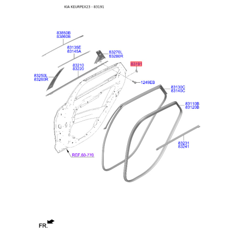 Заглушка кузова 83191-38000 Mobis - 8319138000 - схема с каталога 83191, KEURPEX23 8319138000