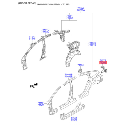 Кронштейн, задний фонарь правый 71580-3X000 Mobis