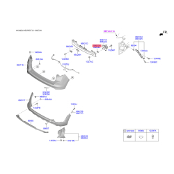 Кронштейн, буфер левый верхний 86633-D7000 Mobis