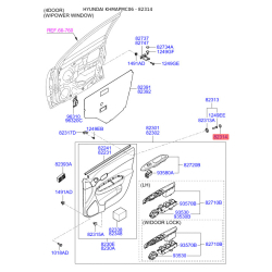 Пістон (кліпса) бампера і оббивки салону квадратна 82314-1E200WK Mobis