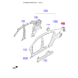 Кронштейн, задній ліхтар лівий 71570-F2500 Mobis