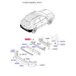 Кронштейн, буфер верхній 86633-2E000 Mobis