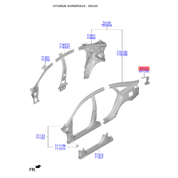Крило задне ліве 69131-C1000 Mobis