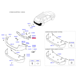 Кронштейн, буфер правий 86642-2Y000 Mobis