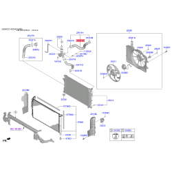 Шланг (патрубок) системы охлаждения 25411-F2000 Mobis