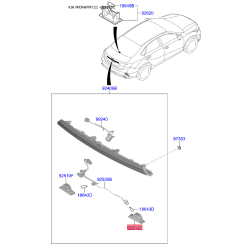 Фонарь освещения номерного знака правый 92520-D3000 Mobis