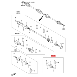 Чохол півосі (пильник) приводного валу 49683-2W050 Mobis