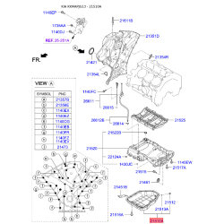 Масляный поддон нижний 21510-3C160 Mobis