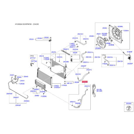 Масляный шланг 25420-3K150 Mobis - 254203K150 - схема с каталога 25420E, KEURPNF08 254203K150