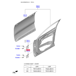 Петля бічних дверей ліва 79310-2B010 Mobis