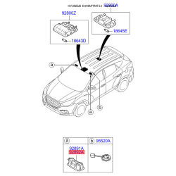Освещение салона правое 92890-2S000OM Mobis