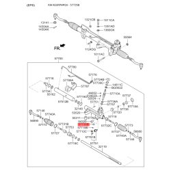 Подшипник верхний вала шестерни (червяка) рулевого механизма 57735-3C000 Mobis