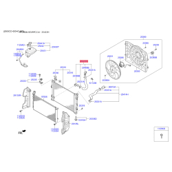 Шланг радиатора нижний 25415-C1000 Mobis
