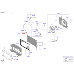 Кріплення радіатора верхнє 25335-3X000 Mobis