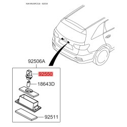 Патрон лампы, основная фара 92550-25000 Mobis