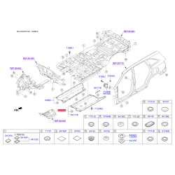 Шумоізоляція (віброізоляція) підлоги кузова ліва 84217-C5000 Mobis