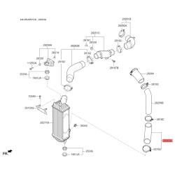 Шланг (патрубок) компресора 28263-2F610 Mobis