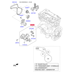 Помпа (насос водяной) 25100-2E272 Mobis