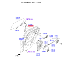Плавающая колодка, стеклоподъемник правый нижний 83560-2S000 Mobis
