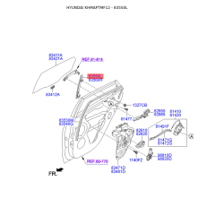 Плавающая колодка, стеклоподъемник левый нижний 83550-2S000 Mobis