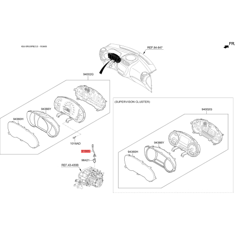Датчик частоти обертання, автоматична коробка передач 96425-1J100 Mobis - 964251J100 - схема з каталогу 91665, KRUSPB213 964251J100