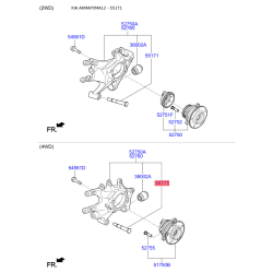 Болт задней ступицы и рычага 55171-2B000 Mobis
