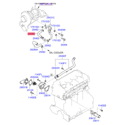 Трубка нагнетаемого воздуха 25444-4A101 Mobis