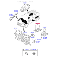 Шумоізоляція (віброізоляція) підлоги кузова права 84147-2S500 Mobis