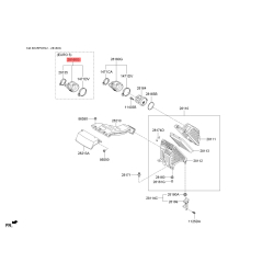 Шланг, система подачі повітря 28130-2W350 Mobis