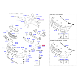 Решетка вентилятора, буфер левая 86585-2Y000 Mobis