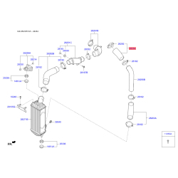 Рукав воздухозаборника, воздушный фильтр 28264-2F700 Mobis