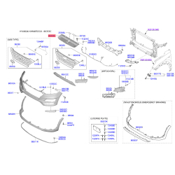Решітка радіатора верхня 86342-D3000 Mobis