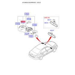 Привід зекрала зовнішнього лівий 87612-3K000 Mobis