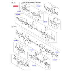 Чохол півосі (пильник) приводного валу лівий 49509-2BA70 Mobis