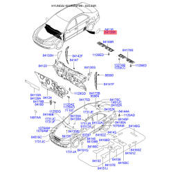 Накладка арки колеса зовнішня пластикова зовнішня права 84221-3K000 Mobis