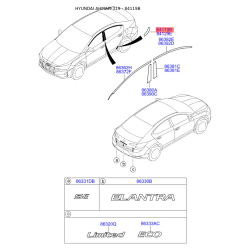 Облицювання / захисна накладка, боковина ліве 87539-F2000 Mobis