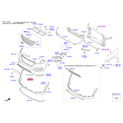 Решетка вентилятора, буфер правая нижняя 86528-D7010 Mobis