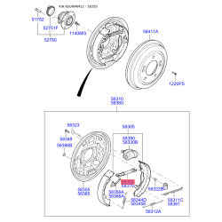 Тормозная несущая пластина левая 58350-28000 Mobis