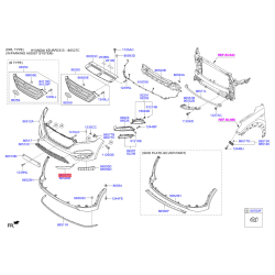 Решітка вентилятора, буфер ліва нижня 86527-D3000 Mobis