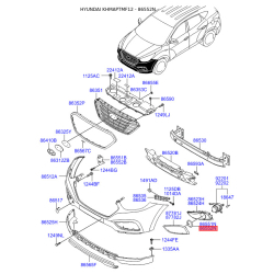 Кронштейн, протитуманна фара права 86554-2S300 Mobis