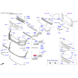 Корпус, противотуманная фара левый верхний 86525-D7530 Mobis