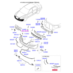 Кронштейн, буфер левый верхний 86583-3K710 Mobis