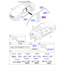 Облицовка / защитная накладка, боковина правая 86391-2P000 Mobis