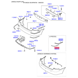 Кронштейн, буфер левый верхний 86683-3K710 Mobis