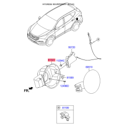 Корпус горловины под лючок бензобака 69513-2W000 Mobis