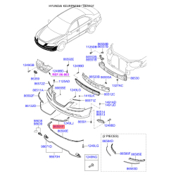 Кронштейн, буфер лівий 86581-3K700 Mobis